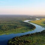 Vy över flod ovanifrån