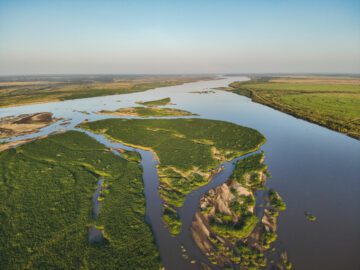 default Vy över Zambezideltat.