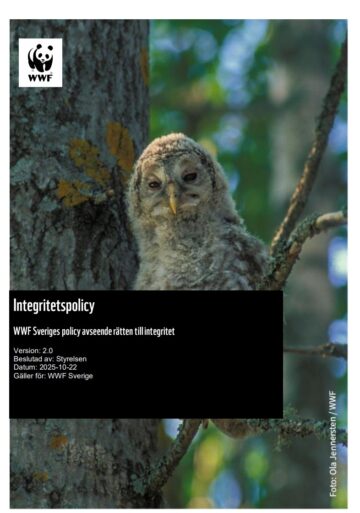 WWF Integritetspolicy 2.0 Omslagsbild för WWF Integritetspolicy 2.0